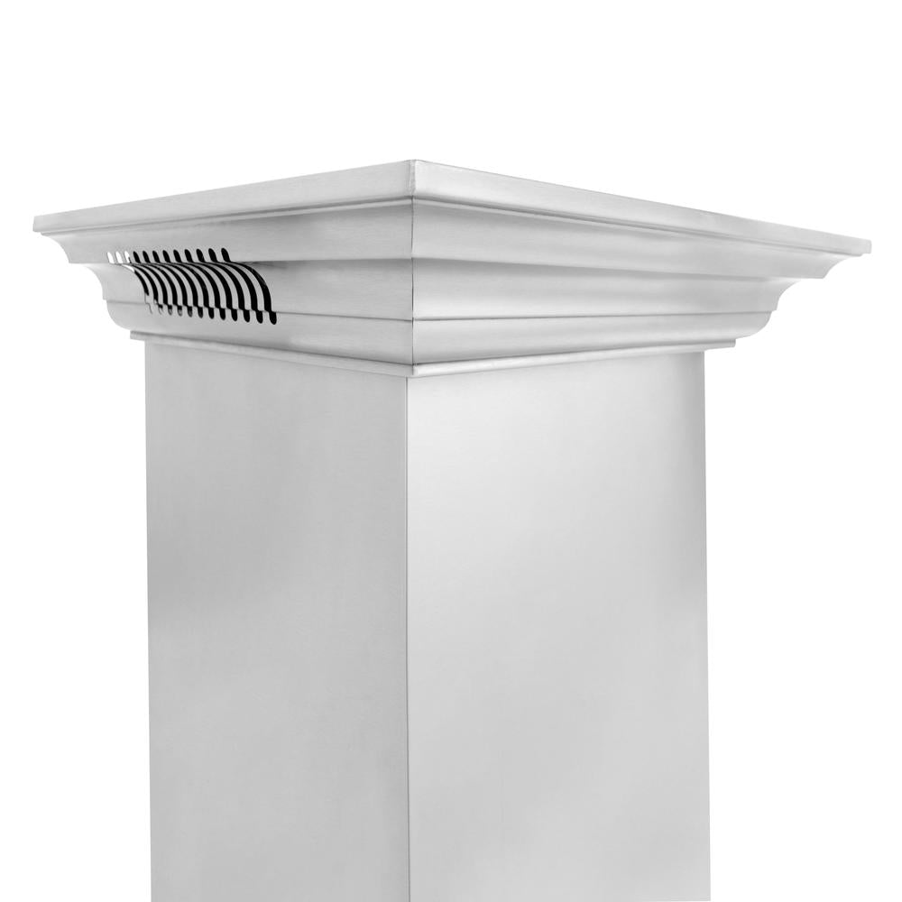 ZLINE 36 in. CrownSound™ Ducted Vent Wall Mount Range Hood in Stainless Steel with Built-in Bluetooth Speakers (667CRN-BT-36)