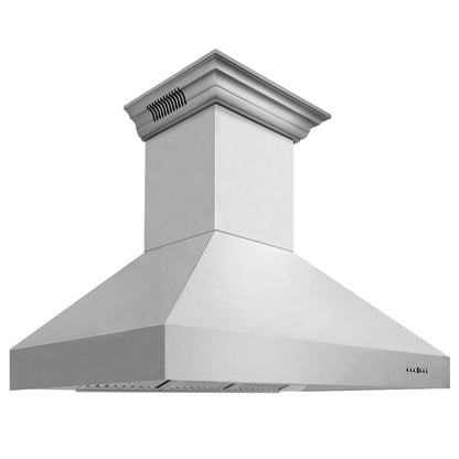 ZLINE 48 in. CrownSound™ Ducted Vent Wall Mount Range Hood in Stainless Steel with Built-in Bluetooth Speakers (667CRN-BT-48)