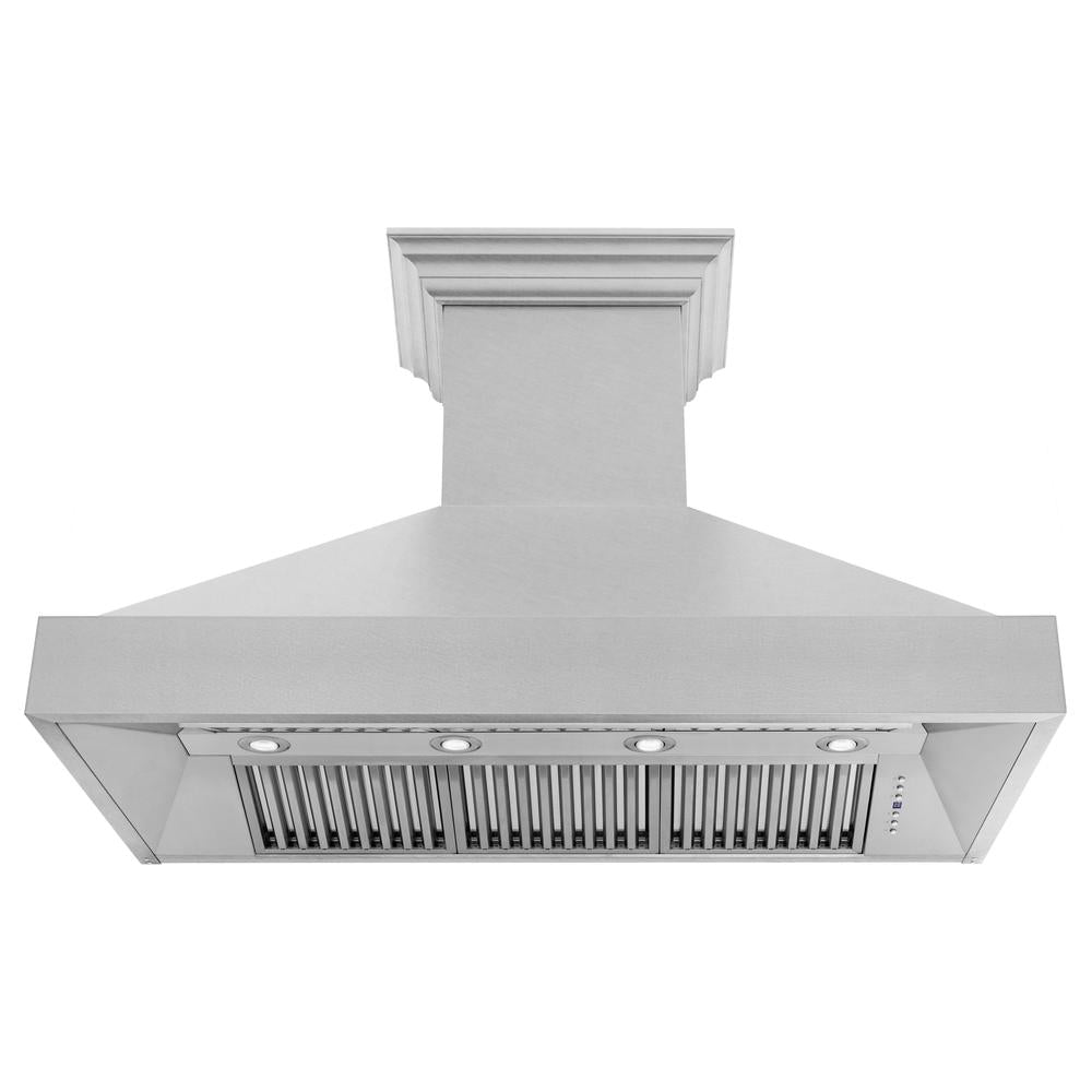 ZLINE 48 in. Kitchen Package with Satin Stainless Dual Fuel Range, Ducted Vent Range Hood and Tall Tub Dishwasher (3KP-RASRH48-DWV)
