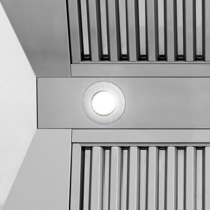 ZLINE Autograph Edition 36 in. Stainless Steel Range Hood with Stainless Steel Shell and Champagne Bronze Handle (8654STZ-36-CB)