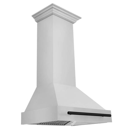 ZLINE Autograph Edition Kitchen Package with Stainless Steel 30 in. Dual Fuel Range, 30 in. Range Hood, and 24 in. Dishwasher with Matte Black Accents (3AKP-RARHDWM30-MB)
