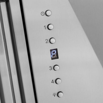 ZLINE Autograph Edition 36 in. Stainless Steel Range Hood with White Matte Shell and Polished Gold Handle (8654STZ-WM36-G)