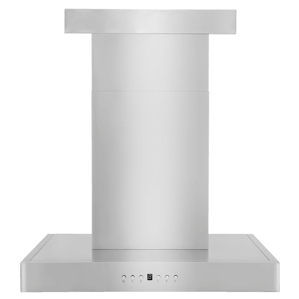 ZLINE 24 in. Convertible Vent Wall Mount Range Hood in Stainless Steel with Crown Molding (KECRN-24)