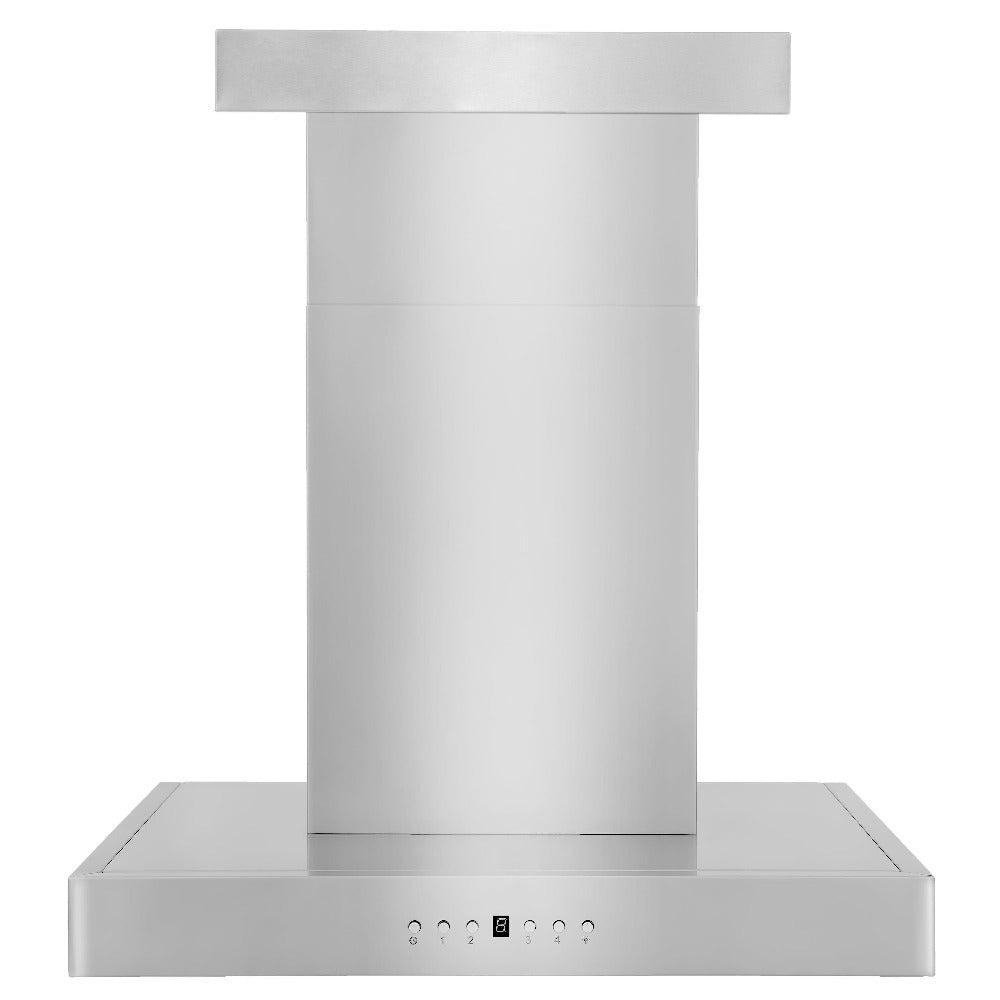 ZLINE 30 in. Convertible Vent Wall Mount Range Hood in Stainless Steel with Crown Molding (KECRN-30)