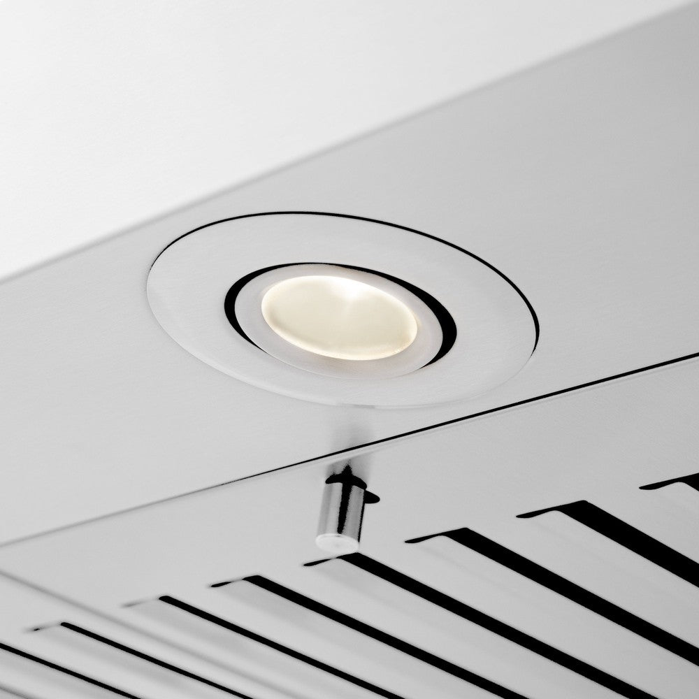 ZLINE 30 in. Convertible Vent Wall Mount Range Hood in Stainless Steel with Crown Molding (KECRN-30)