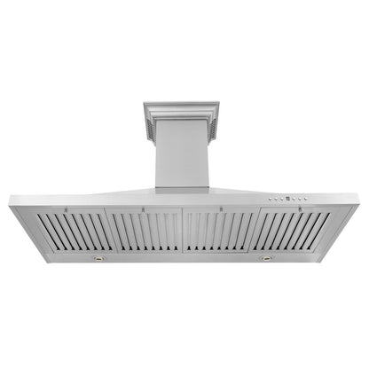 ZLINE 42 in. CrownSound™ Ducted Vent Wall Mount Range Hood in Stainless Steel with Built-in Bluetooth Speakers (KBCRN-BT-42)