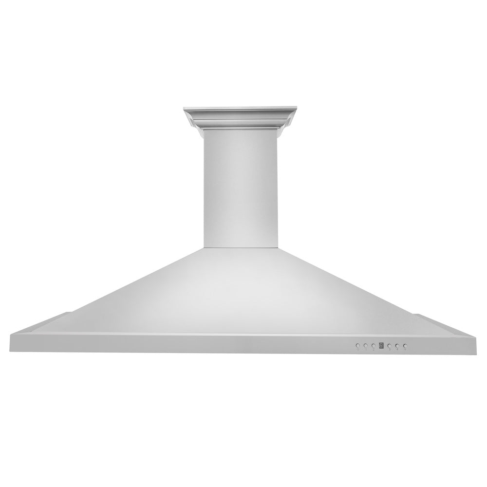 ZLINE 48 in. CrownSound™ Ducted Vent Wall Mount Range Hood in Stainless Steel with Built-in Bluetooth Speakers (KBCRN-BT-48)