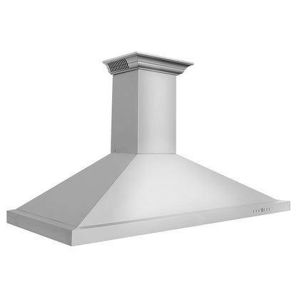 ZLINE 48 in. CrownSound™ Ducted Vent Wall Mount Range Hood in Stainless Steel with Built-in Bluetooth Speakers (KBCRN-BT-48)