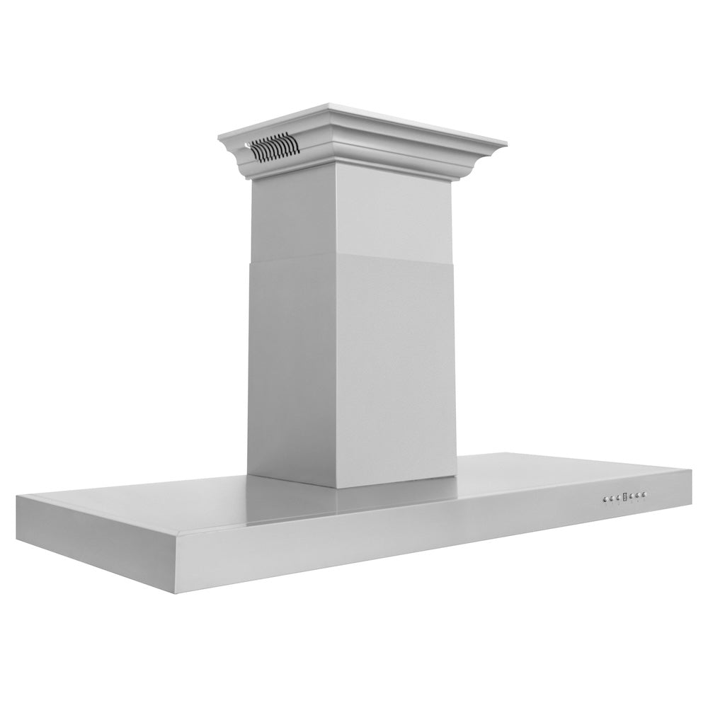 ZLINE 48 in. CrownSound™ Ducted Vent Wall Mount Range Hood in Stainless Steel with Built-in Bluetooth Speakers (KECRN-BT-48)