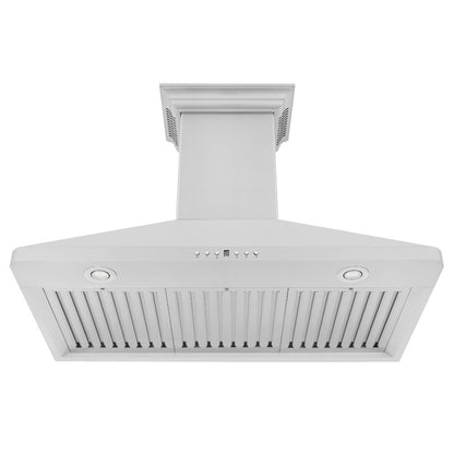 ZLINE 30 in. CrownSound™ Ducted Vent Wall Mount Range Hood in Stainless Steel with Built-in Bluetooth Speakers (KF1CRN-BT-30)