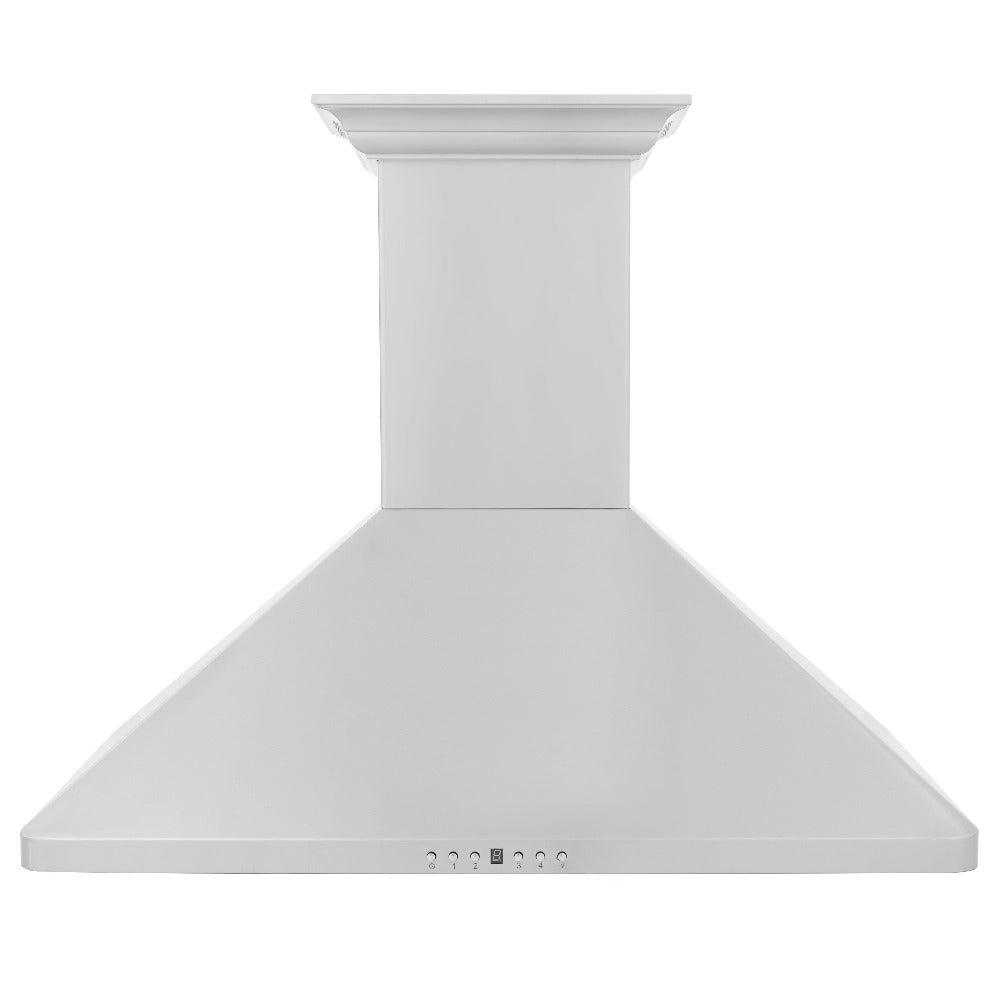 ZLINE 36 in. CrownSound™ Ducted Vent Wall Mount Range Hood in Stainless Steel with Built-in Bluetooth Speakers (KF1CRN-BT-36)