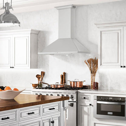 ZLINE 36 in. CrownSound™ Ducted Vent Wall Mount Range Hood in Stainless Steel with Built-in Bluetooth Speakers (KF1CRN-BT-36)