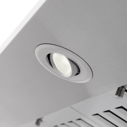 ZLINE 36 in. CrownSound™ Ducted Vent Wall Mount Range Hood in Stainless Steel with Built-in Bluetooth Speakers (KF1CRN-BT-36)