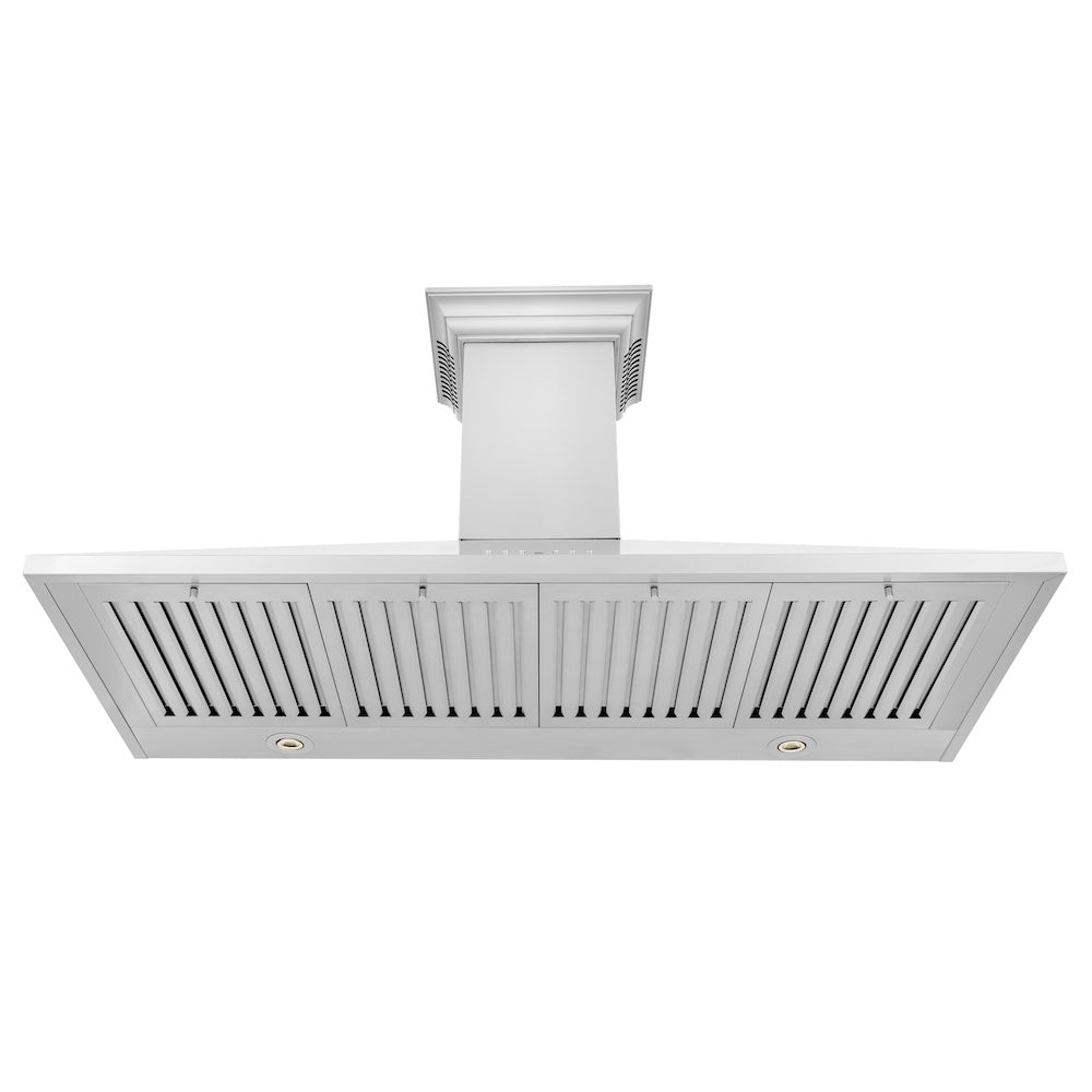 ZLINE 48 in. CrownSound™ Ducted Vent Wall Mount Range Hood in Stainless Steel with Built-in Bluetooth Speakers (KL2CRN-BT-48)