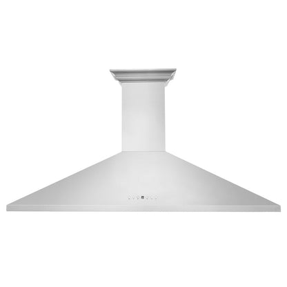 ZLINE 48 in. CrownSound™ Ducted Vent Wall Mount Range Hood in Stainless Steel with Built-in Bluetooth Speakers (KL2CRN-BT-48)