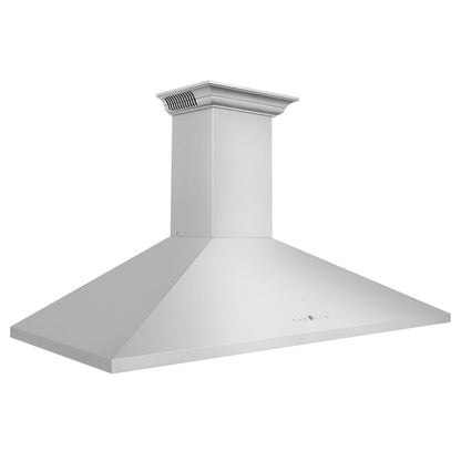 ZLINE 48 in. CrownSound™ Ducted Vent Wall Mount Range Hood in Stainless Steel with Built-in Bluetooth Speakers (KL2CRN-BT-48)