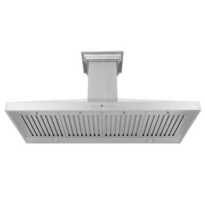 ZLINE 48 in. CrownSound™ Ducted Vent Wall Mount Range Hood in Stainless Steel with Built-in Bluetooth Speakers (KL3CRN-BT-48)