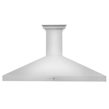 ZLINE 48 in. CrownSound™ Ducted Vent Wall Mount Range Hood in Stainless Steel with Built-in Bluetooth Speakers (KL3CRN-BT-48)