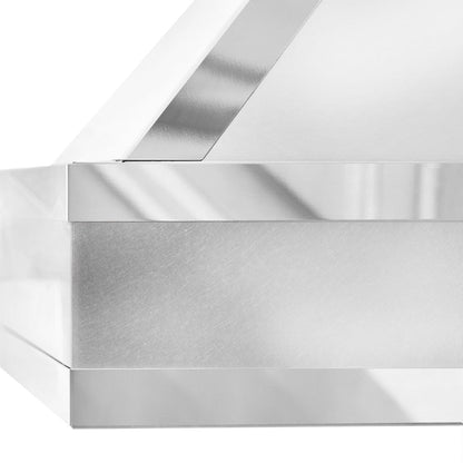 ZLINE 30 in. Designer Series Wall Mount Range Hood in Satin Stainless Steel with Mirror Accents (655MR-30)