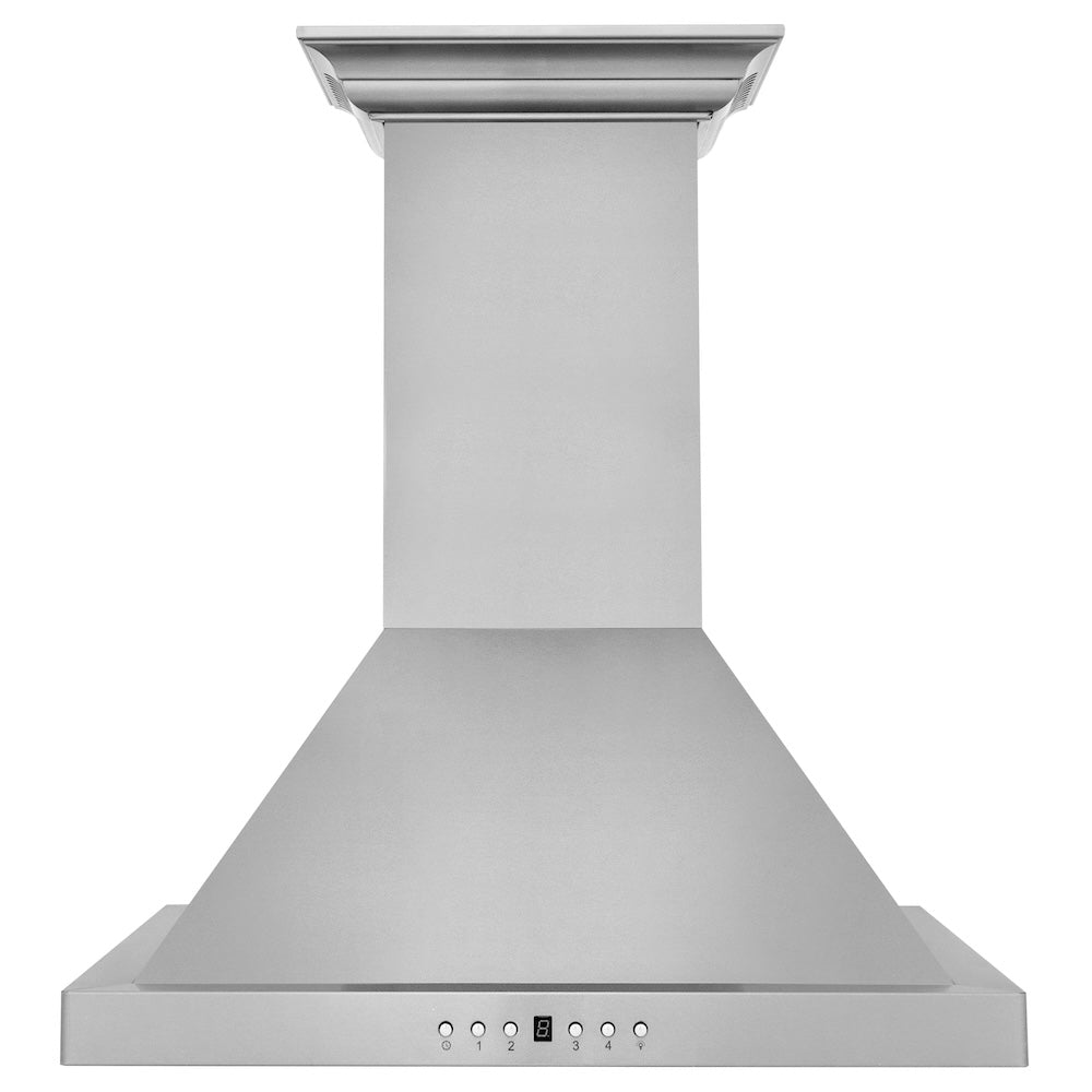 ZLINE 24 in. CrownSound™ Ducted Vent Wall Mount Range Hood in Stainless Steel with Built-in Bluetooth Speakers (KBCRN-BT-24)