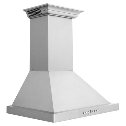 ZLINE 24 in. CrownSound™ Ducted Vent Wall Mount Range Hood in Stainless Steel with Built-in Bluetooth Speakers (KBCRN-BT-24)