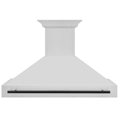 ZLINE Autograph Edition 48 in. Kitchen Package with Stainless Steel Dual Fuel Range, Range Hood, Dishwasher and Refrigerator with Matte Black Accents (4KAPR-RARHDWM48-MB)