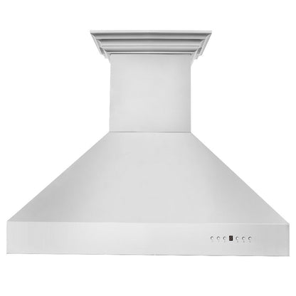 ZLINE 60 in. CrownSound™ Ducted Vent Professional Wall Mount Range Hood in Stainless Steel with Built-in Bluetooth Speakers (697CRN-BT-60)