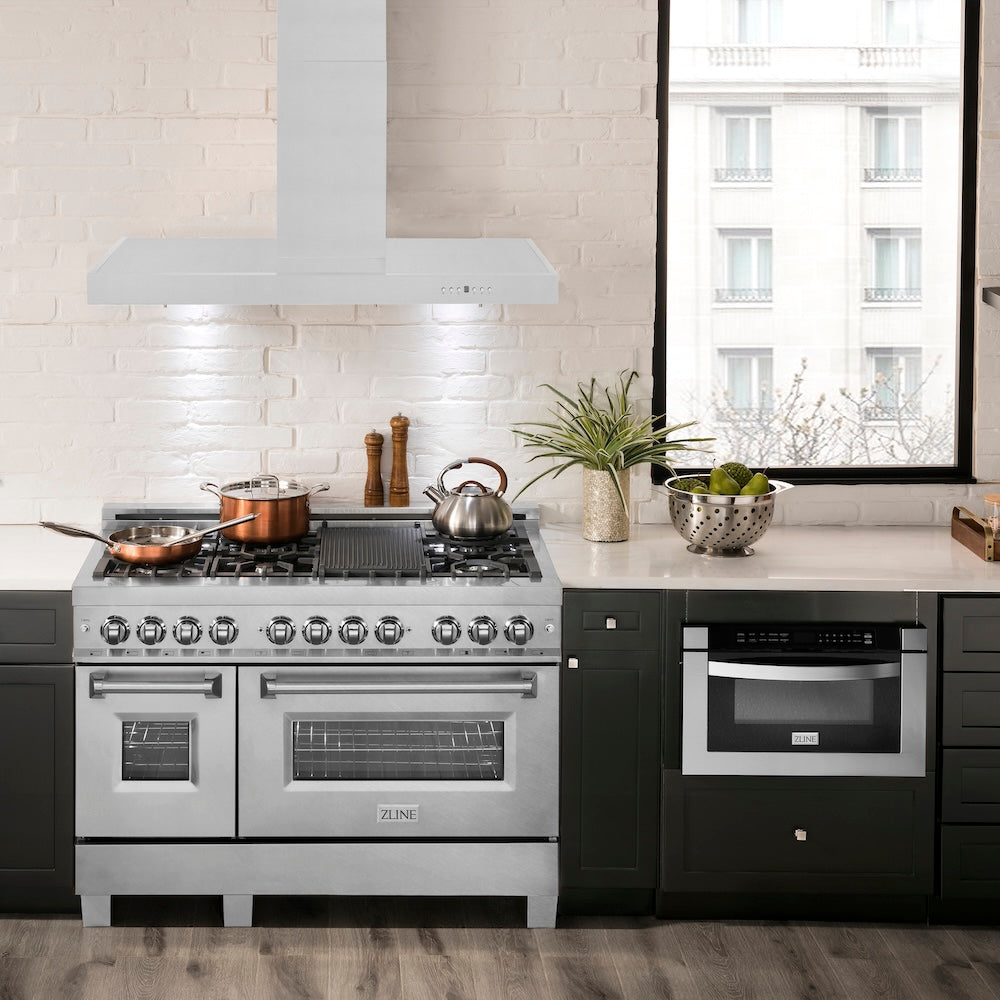 ZLINE 48 in. Convertible Vent Wall Mount Range Hood in Stainless Steel (KE-48)