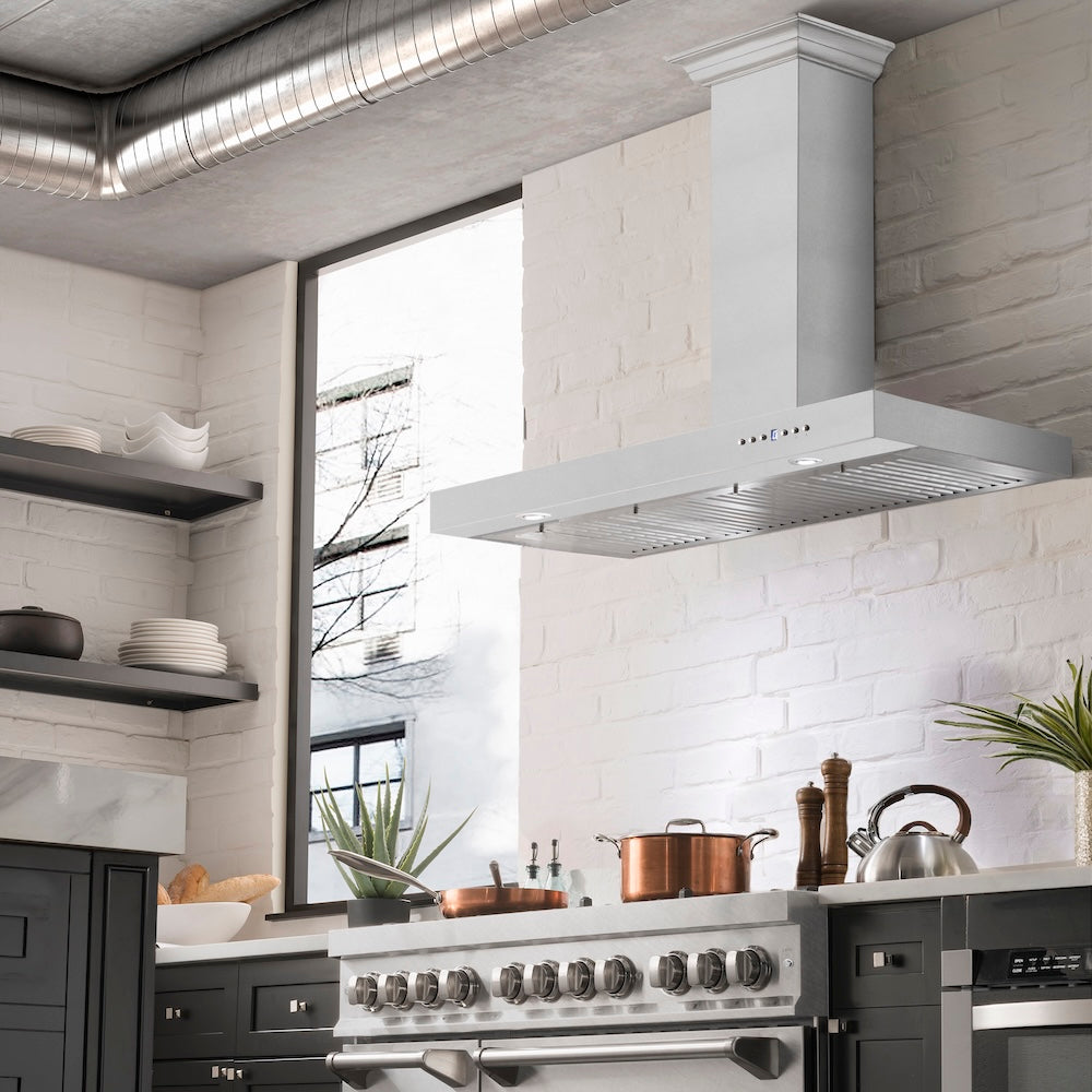 ZLINE 48 in. Convertible Vent Wall Mount Range Hood in Stainless Steel (KE-48)