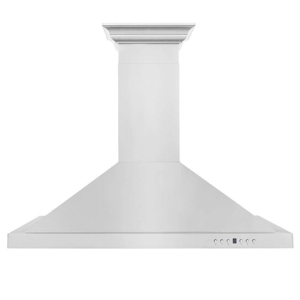 ZLINE 48 in. Convertible Vent Wall Mount Range Hood in Stainless Steel with Crown Molding (KBCRN-48)