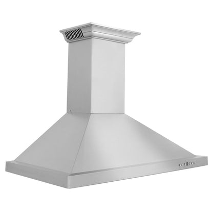 ZLINE 30 in. CrownSound™ Ducted Vent Wall Mount Range Hood in Stainless Steel with Built-in Bluetooth Speakers (KBCRN-BT-30)