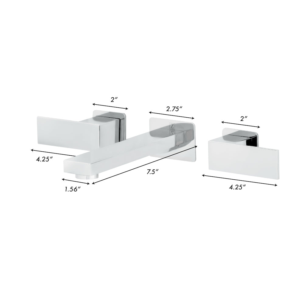 ZLINE Bliss Wall Mount Bath Faucet in Chrome (BLS-BFW-CH)