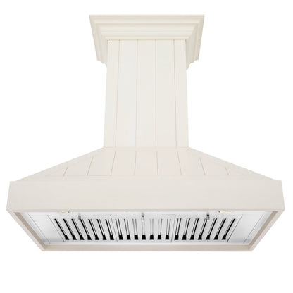 ZLINE 30 in. Ducted Vent Wooden Wall Mount Range Hood in Cottage White (KPTT-30)