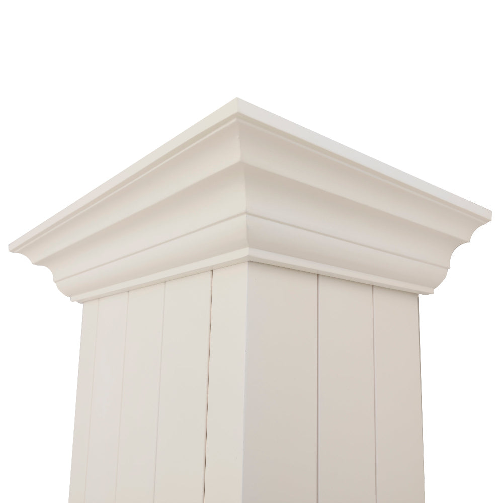 ZLINE 36 in. Ducted Vent Wooden Wall Mount Range Hood in Cottage White (KPTT-36)