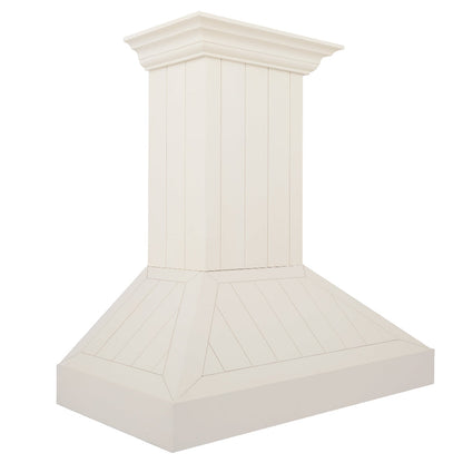 ZLINE 36 in. Ducted Vent Wooden Wall Mount Range Hood in Cottage White (KPTT-36)