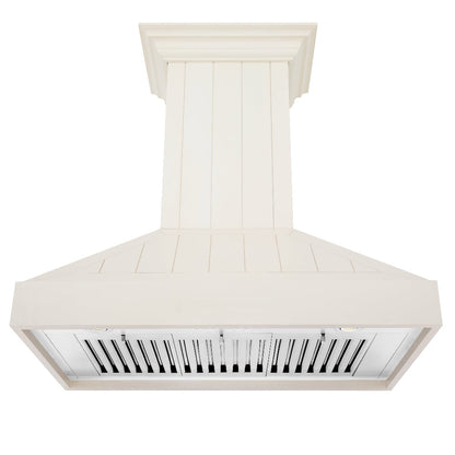 ZLINE 36 in. Ducted Vent Wooden Wall Mount Range Hood in Cottage White (KPTT-36)