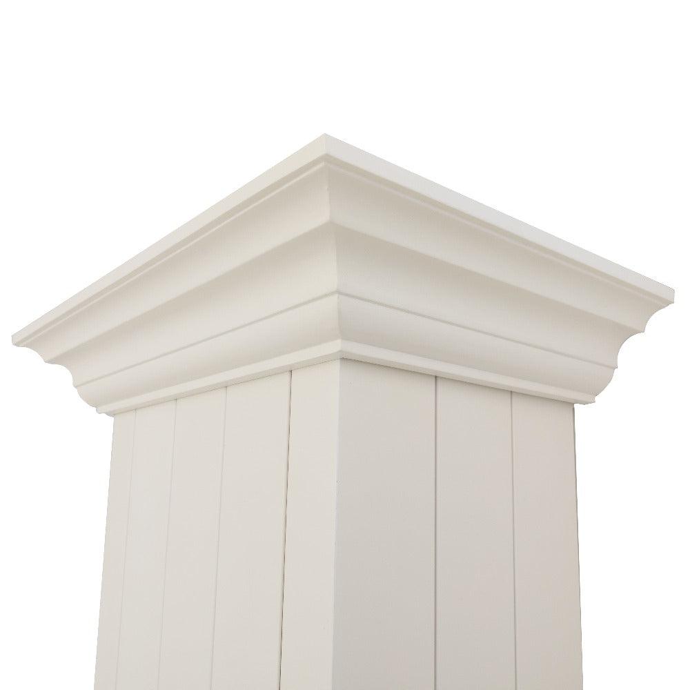 ZLINE 48 in. Ducted Vent Wooden Wall Mount Range Hood in Cottage White (KPTT-48)