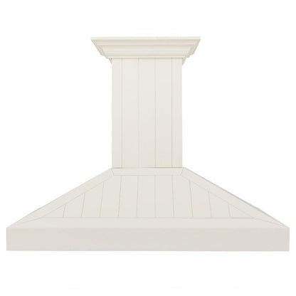 ZLINE 48 in. Ducted Vent Wooden Wall Mount Range Hood in Cottage White (KPTT-48)