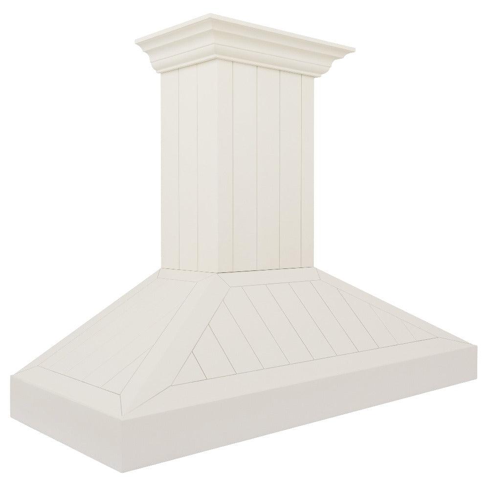 ZLINE 48 in. Ducted Vent Wooden Wall Mount Range Hood in Cottage White (KPTT-48)