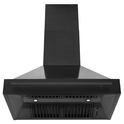 ZLINE 36 in. Black Stainless Steel Range Hood with Black Stainless Steel Handle (BS655-36-BS)