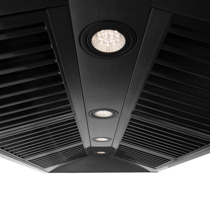 ZLINE 48 in. Ducted Vent Black Stainless Steel Wall Mount Range Hood (BS655N-48)