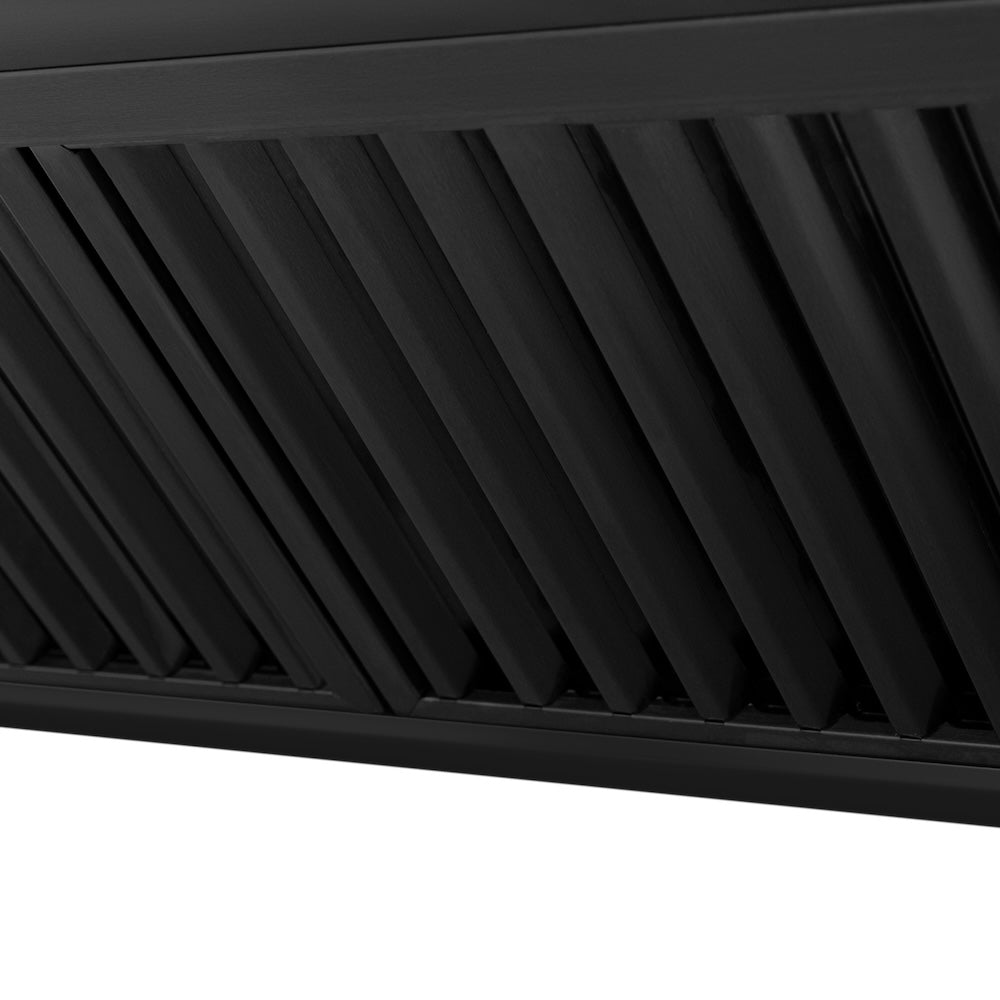 ZLINE Autograph Edition 36 in. Black Stainless Steel Range Hood with Champagne Bronze Handle (BS655Z-36-CB)