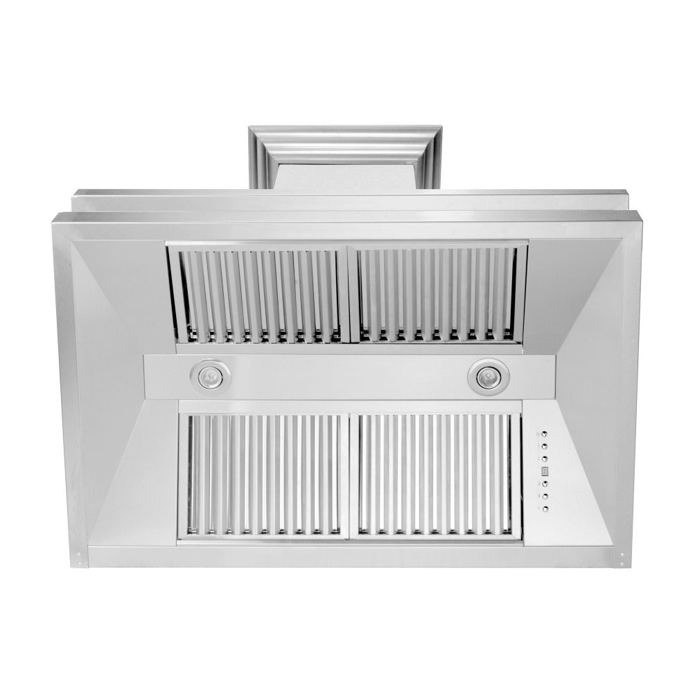 ZLINE 36 in. Designer Series Ducted Wall Mount Range Hood in Satin Stainless Steel (8656S-36)
