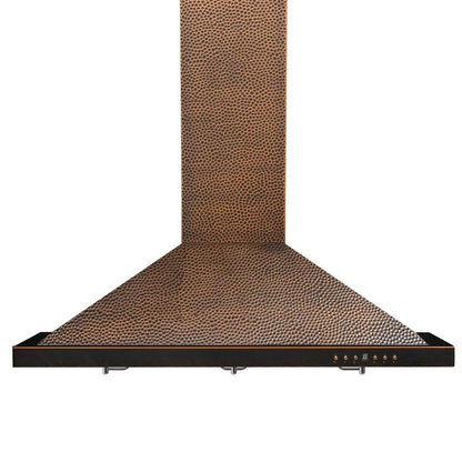 ZLINE 30 in. Designer Series Hand-Hammered Copper Convertible Vent Wall Mount Range Hood (8KBH-30)