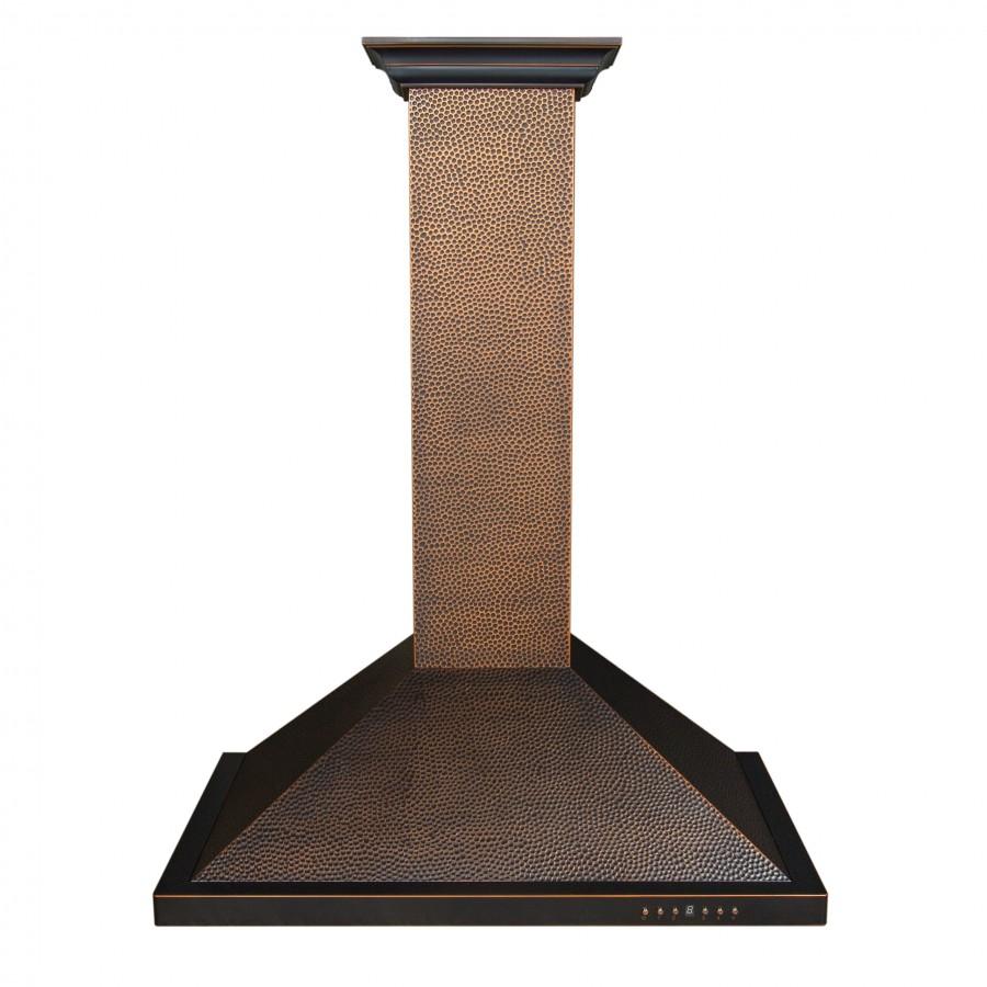 ZLINE 36 in. Designer Series Hand-Hammered Copper Convertible Vent Wall Mount Range Hood (8KBH-36)