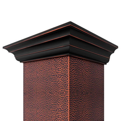 ZLINE 48 in. Ducted Vent Designer Series Wall Mount Range Hood in Hand-Hammered Copper and Oil-Rubbed Bronze (655-HBXXX-48)