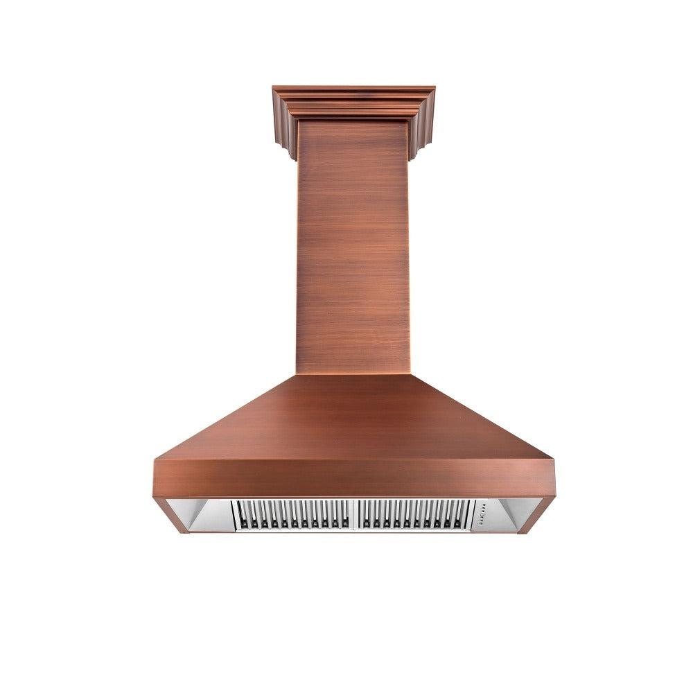 ZLINE 36 in. Designer Series Ducted Wall Mount Range Hood in Copper (8667C-36)
