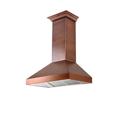 ZLINE 48 in. Designer Series Ducted Wall Mount Range Hood in Copper (8667C-48)