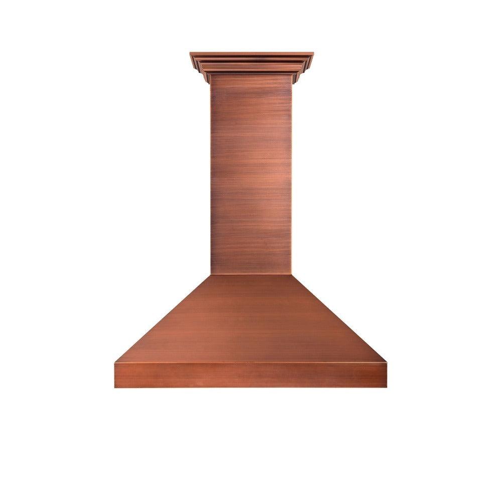 ZLINE 48 in. Designer Series Ducted Wall Mount Range Hood in Copper (8667C-48)