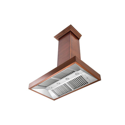 ZLINE 48 in. Designer Series Ducted Wall Mount Range Hood in Copper (8667C-48)